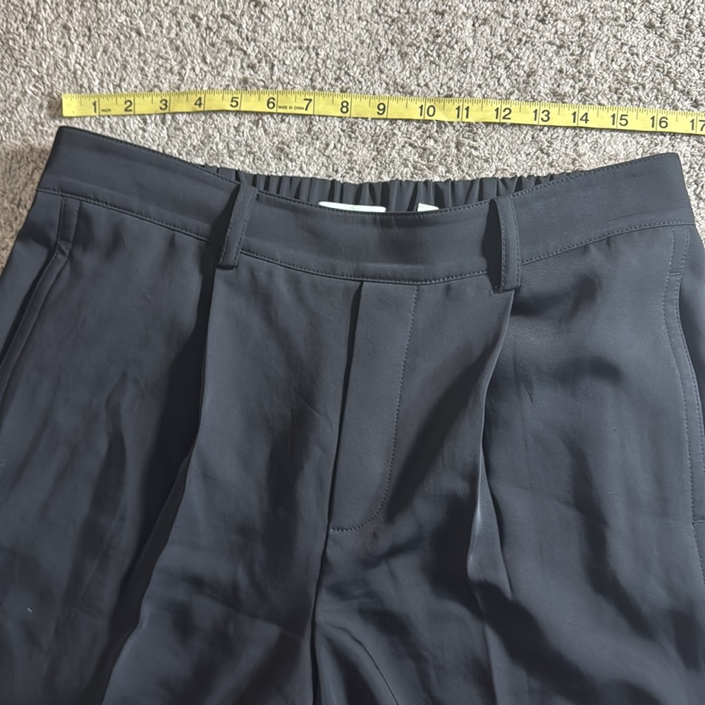 Vince. Large black trouser pants pull on elastic back waist women’s $325 work - Picture 10 of 12
